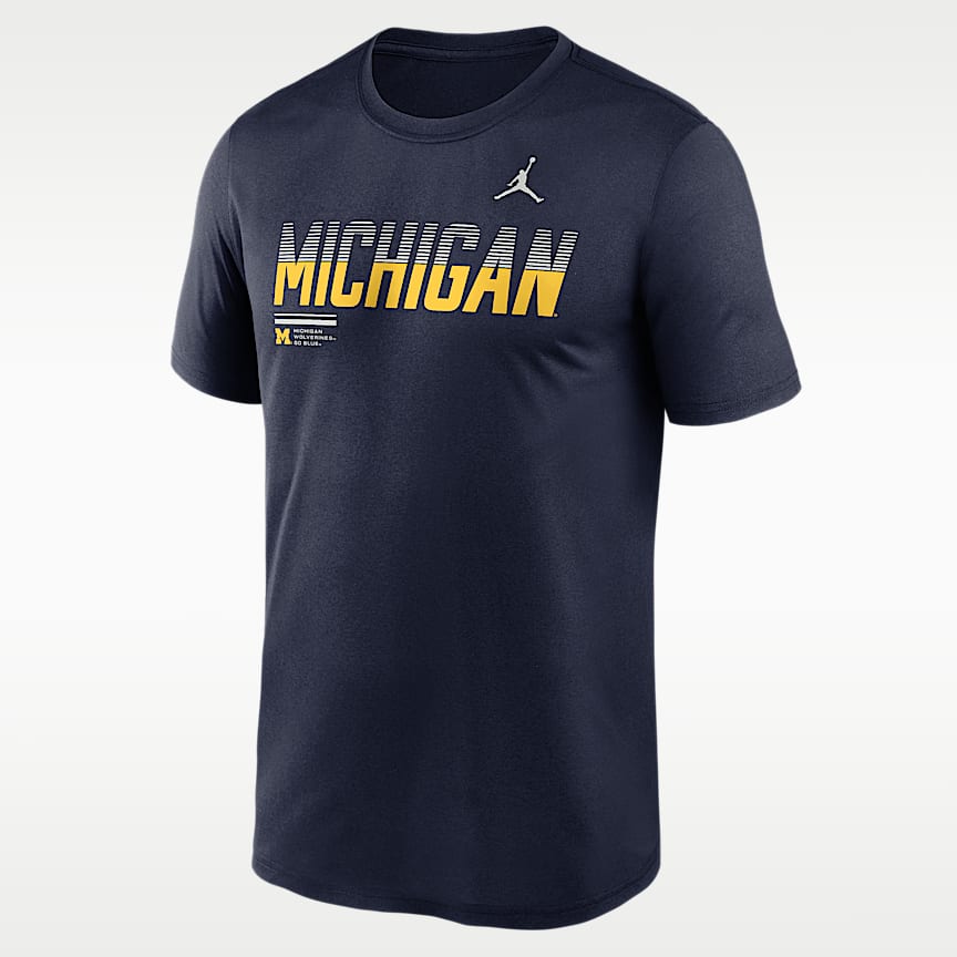 Michigan Legacy Arched Logo Men's Nike College Long-Sleeve T-Shirt